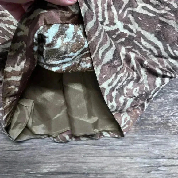 Banana Republic Brown and White Animal Print Sleeveless Mini Dress - Picture 7 of 8